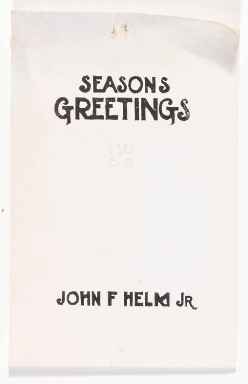 Christmas card, 1925