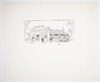 Herschel C. Logan, title unknown (Simeon Garlitz's carpenter shop), mid 20th century, 12 x 14 1…