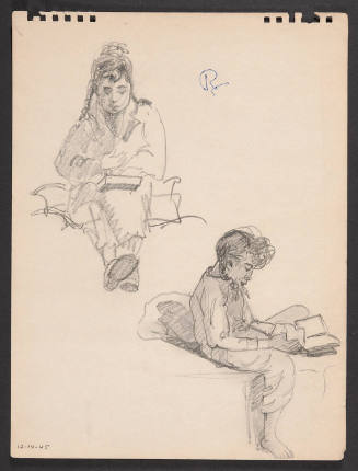 Title unknown (Marianne seated- figure studies (12-14-45))