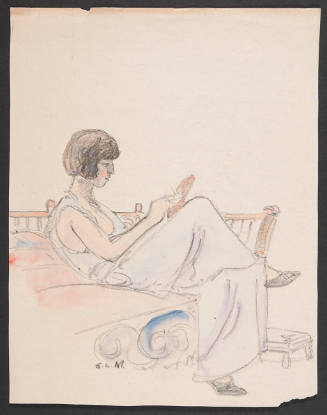 Title unknown (Martha reclining on bed)