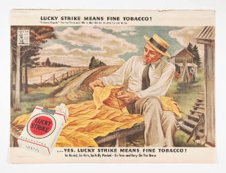 Advertisement for Lucky Strike featuring Joe Jones' Tobacco Expert