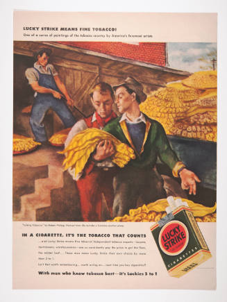 Advertisement for Lucky Strike featuring Robert Philipp's Talking Tobacco