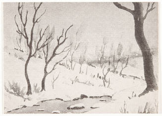 Christmas card (landscape, similar to Drifted Snow, ca. 1940)