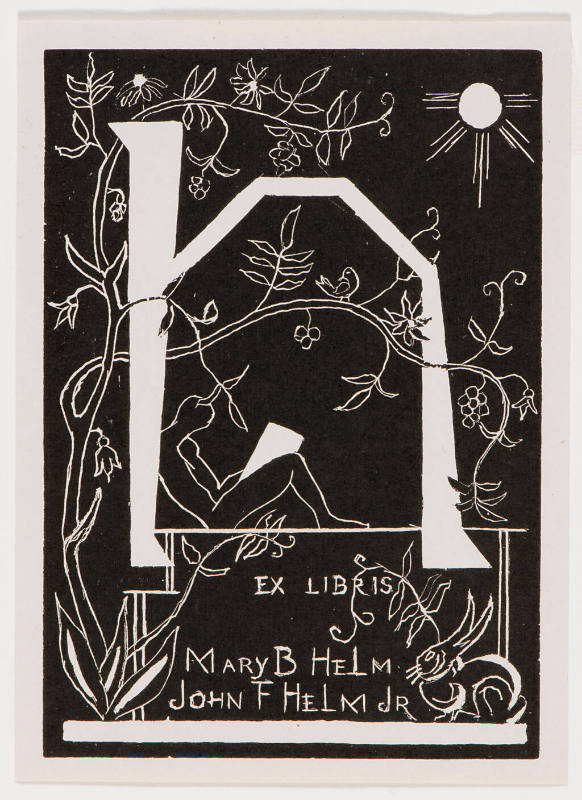 Bookplate for Mary B. Helm & John F. Helm