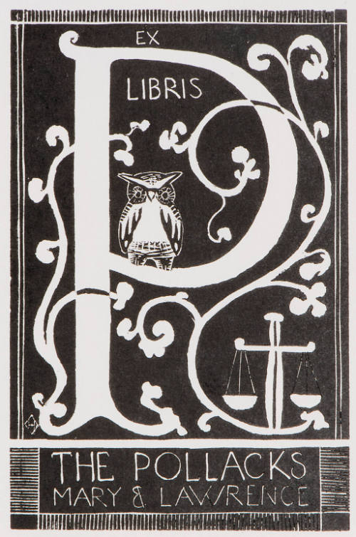 Bookplate for Mary & Lawrence Pollack