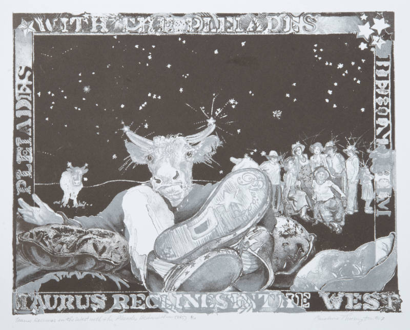 Taurus Reclines in the West with the Pleiades Behind Him