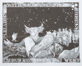 Taurus Reclines in the West with the Pleiades Behind Him