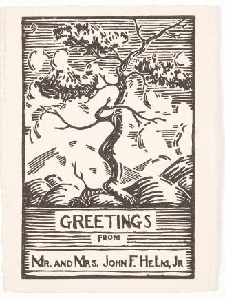 Christmas card, ca. 1929