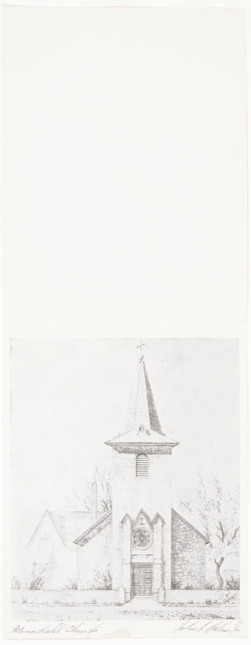 Mariadahl Church, 1866 A.D. (Christmas card)