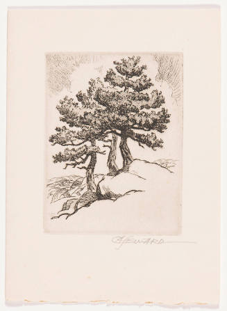 Christmas card (three trees)
