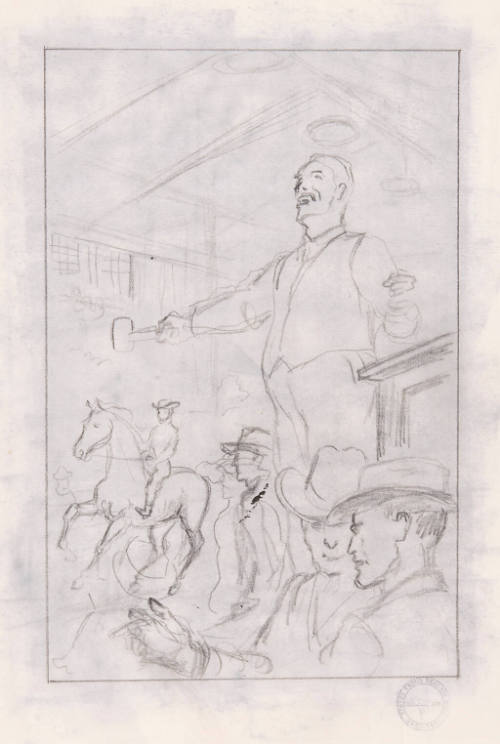 Sketch of Horse Auctioneer