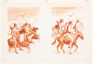 Indian Warriors Around Mounted…