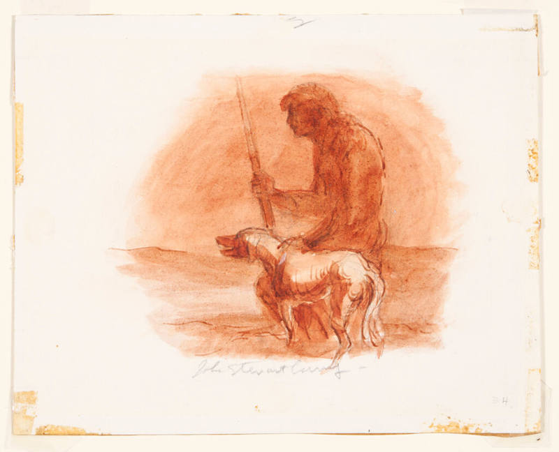 Ishamael Bush with Gun and Dog, illustration study