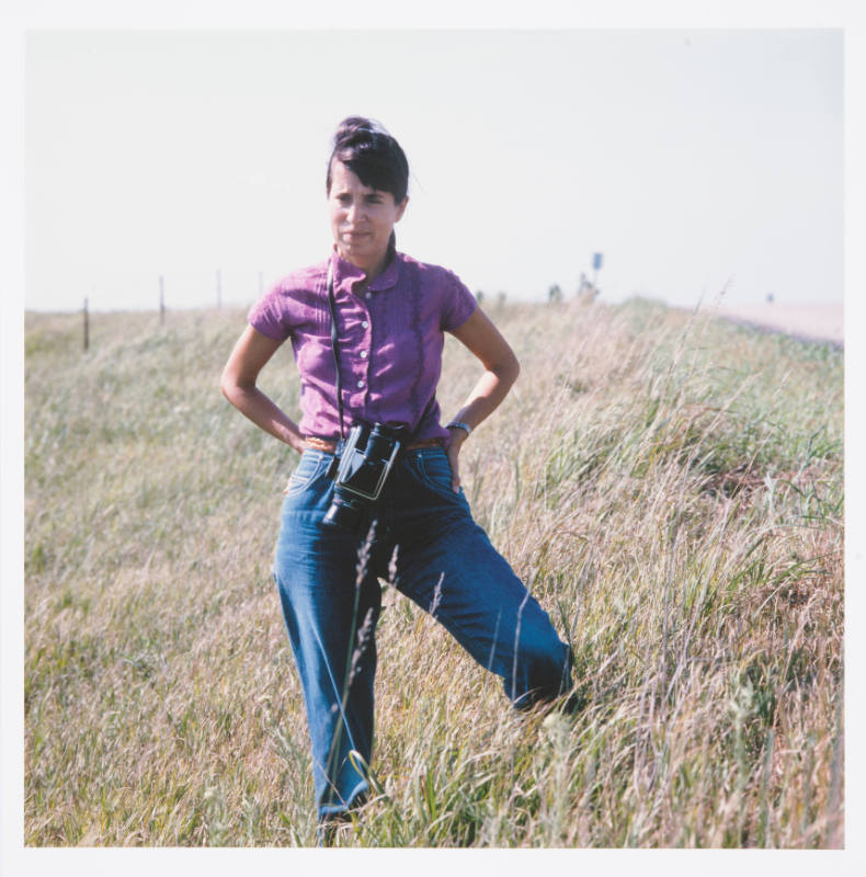 Terry Evans (photographer), on the prairie, north of Manhattan, Pottawatomie County, Kansas, August 13, 1982