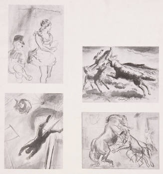 Reproduction of 4 drawings