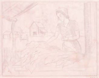 Woman at the Farm (tobacco leaves)