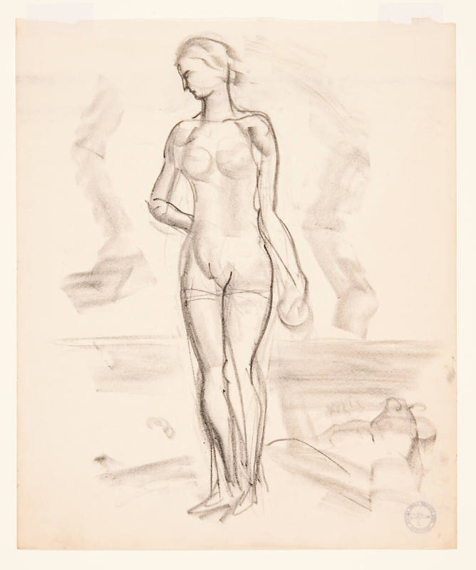 Sketch of Woman on Beach