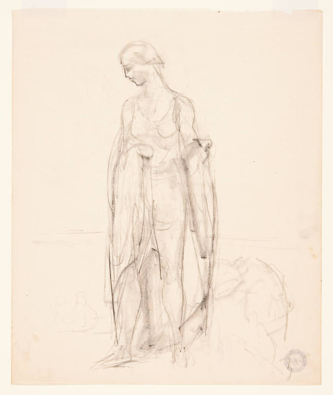 Sketch of a Woman on a Beach