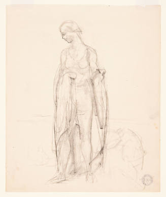 Sketch of a Woman on a Beach