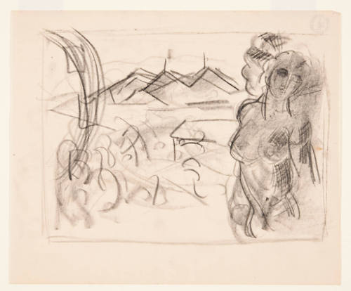 Sketch of Circus/Woman Foreground (Danbury Fair Study)