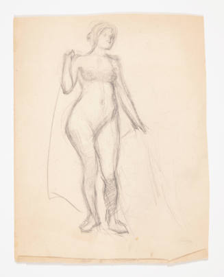 Study of a female nude (recto) and recling nude (verso)