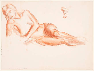 Reclining Nude/ Study of Ear