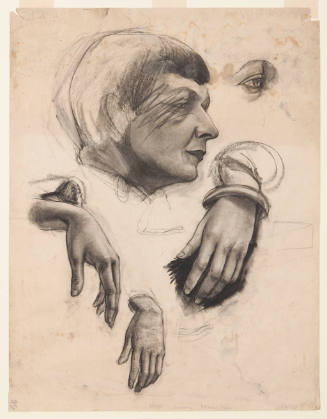 Figure Study, Female Head and Hands