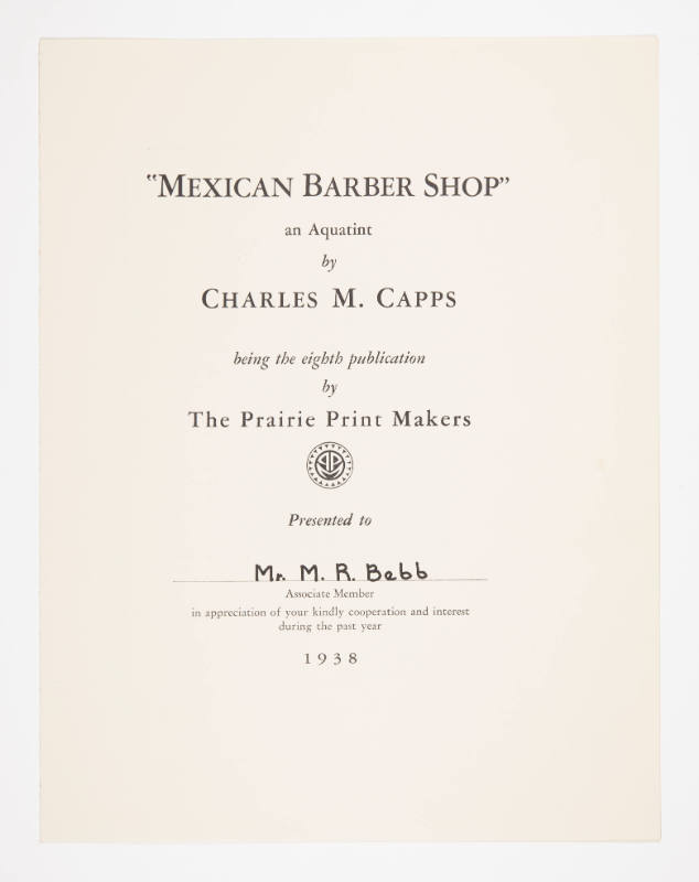 "Mexican Barber Shop" pamphlet