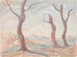 Title unknown (landscape with three barren trees)