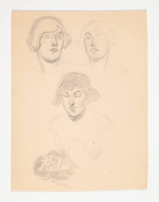 Studies of women's faces