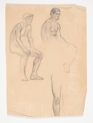 Studies of a seated male