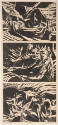 John Hannah, Vertical Triptych, 1963, woodcut, 35 x 15 3/4 in., Kansas State University, Marian…