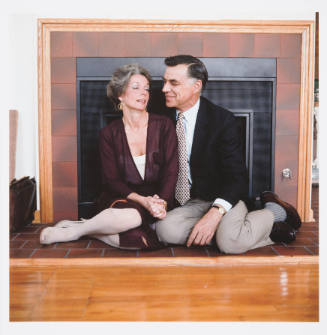 Sharon Hunter-Putsch (director of admissions, KCAI) and Hank Putsch (ex. director, Alliance of Independent Colleges of Art), in Sharon's apt., Penn. St., Kansas City, MO, June 30, 1984