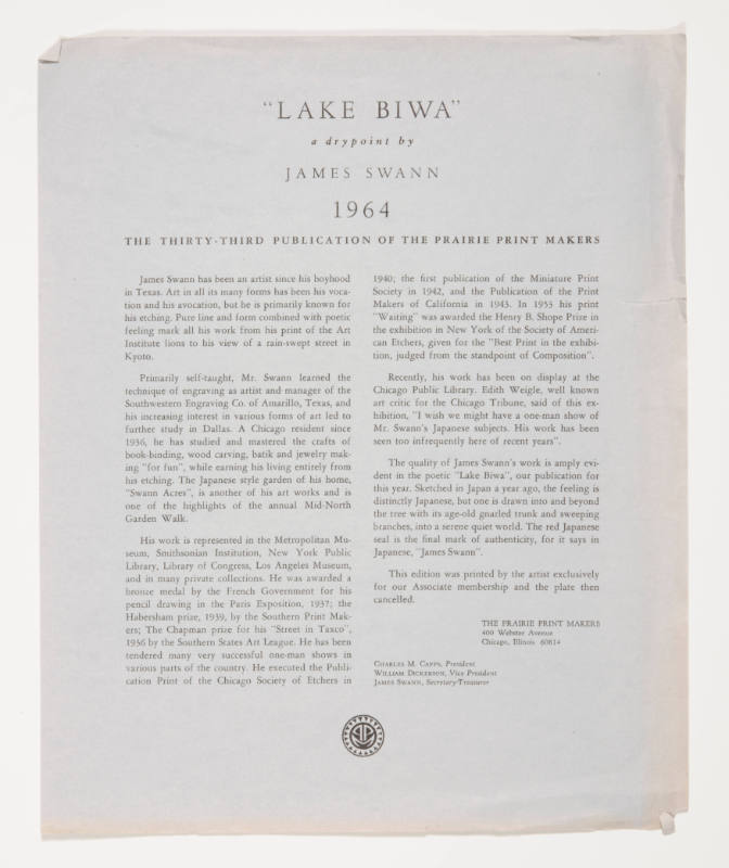 "Lake Biwa" leaflet