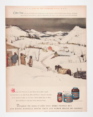 Advertisement for Maxwell House featuring a painting by Paul Sample