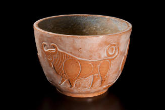Bowl with Bulls and Trees