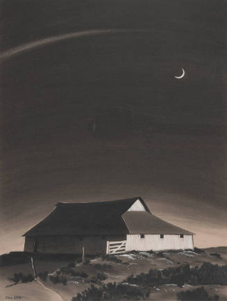 Barn and Moon