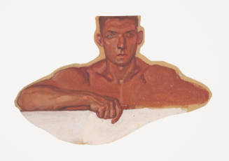 Oil sketch of a young man