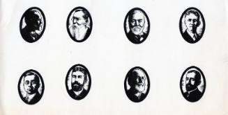 Oval portraits of men