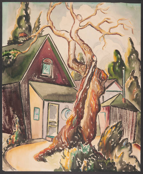 Title unknown (house with tree)