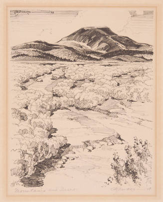 Coy Avon Seward, Mountains and Deserts, 1929, lithograph, 13 x 8 3/4 in., Kansas State Universi…