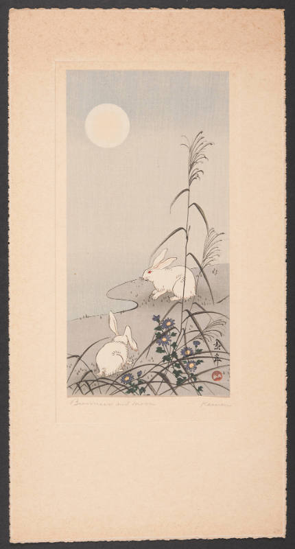 Two Rabbits in the Moonlight