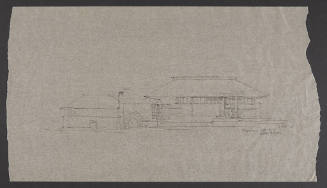 Early Sketches of the Beach Museum of Art: Campus Elevation