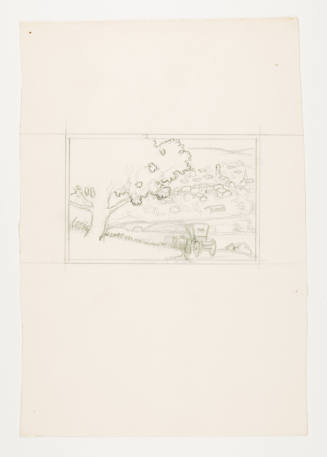 Herschel C. Logan, Study for Other Days title page image, 1928, graphite, 6 3/8 x 4 1/2 in., Ka…