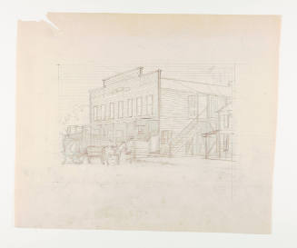 Herschel C. Logan, Study for Opera House, 1925, graphite, 6 5/8 x 7 3/4 in., Kansas State Unive…