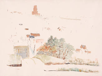 Fay Chong, West from East, April 30,1940, watercolor, 14 1/4 x 19 1/2 in., Kansas State Univers…