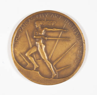 Medal for merit woodcut Herschel C. Logan 1927