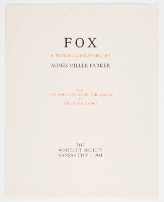 Fox print (print folio cover)