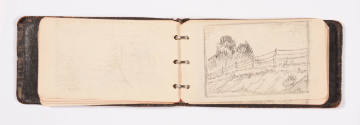 Herschel C. Logan, leather sketchbook, 1922 - 1924, graphite, 4 13/16 x 2 3/4 x 1/2 in., Kansas…