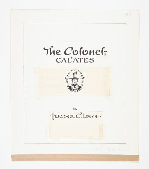 Mockup for The Colonel Cal'ates title page